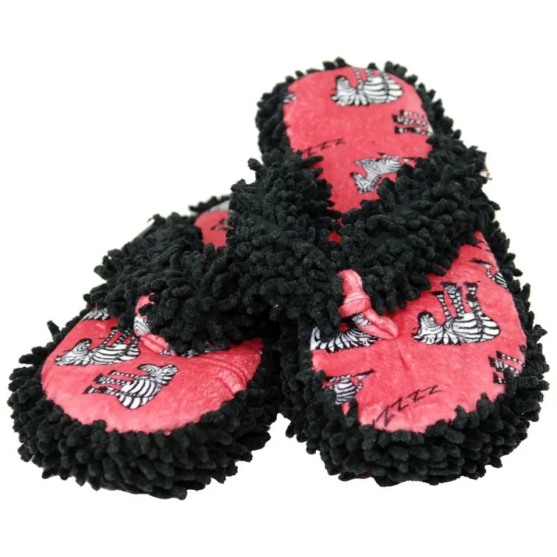 Zebra Catching Some ZZZs Women's Spa Slippers sold by Old Glory