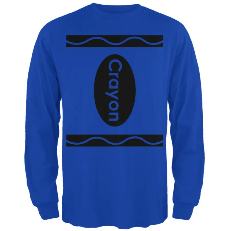 Halloween Crayon Costume Royal Adult Long Sleeve T-Shirt sold by Old Glory