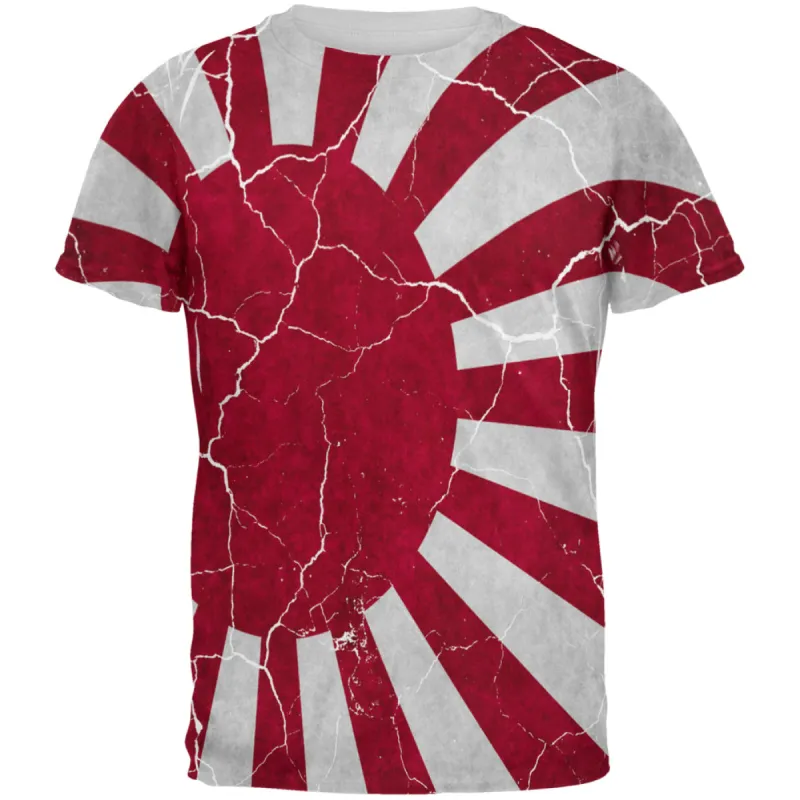 Distressed Japanese Rising Sun Flag All Over Mens T Shirt sold by Old Glory