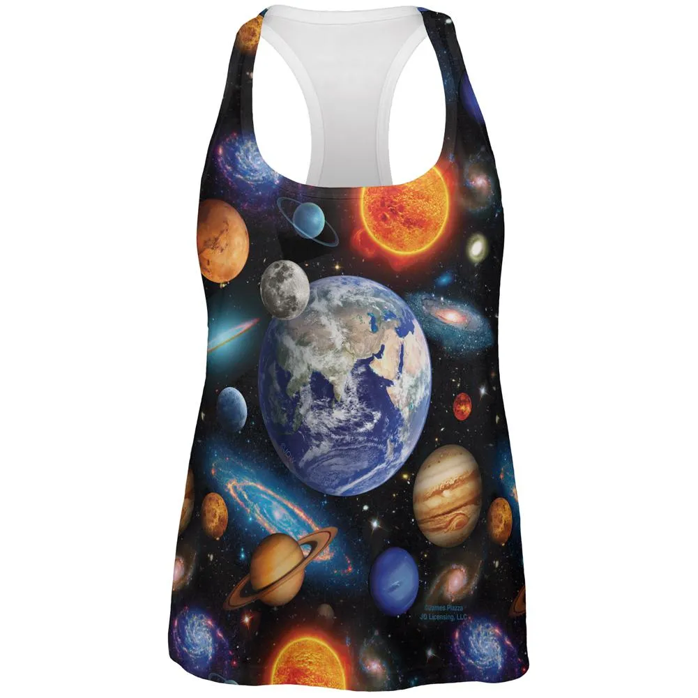 Galaxy Solar System All Over Womens Work Out Tank Top sold by Old Glory