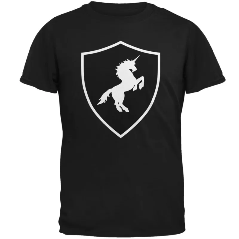 Halloween Knight Shield Costume Unicorn Mens T Shirt sold by Old Glory