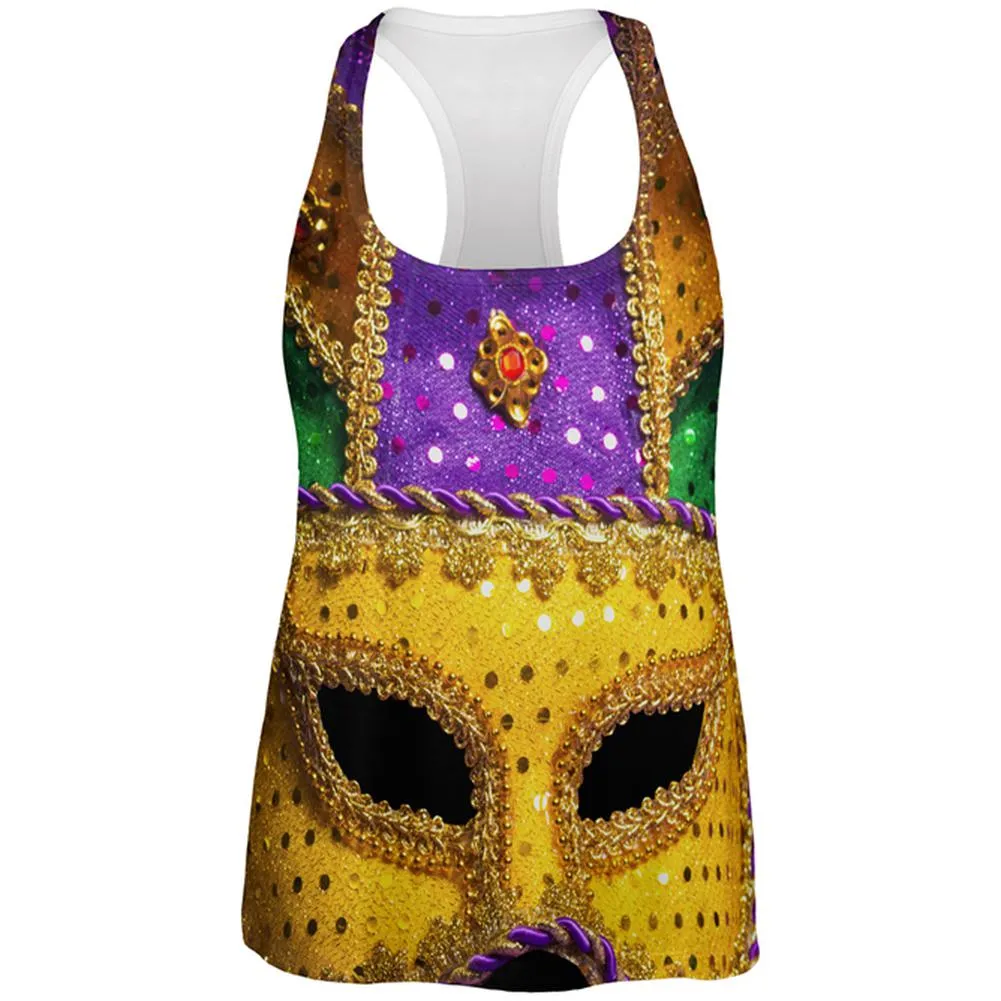 Mardi Gras Mask All Over Womens Work Out Tank Top sold by Old Glory