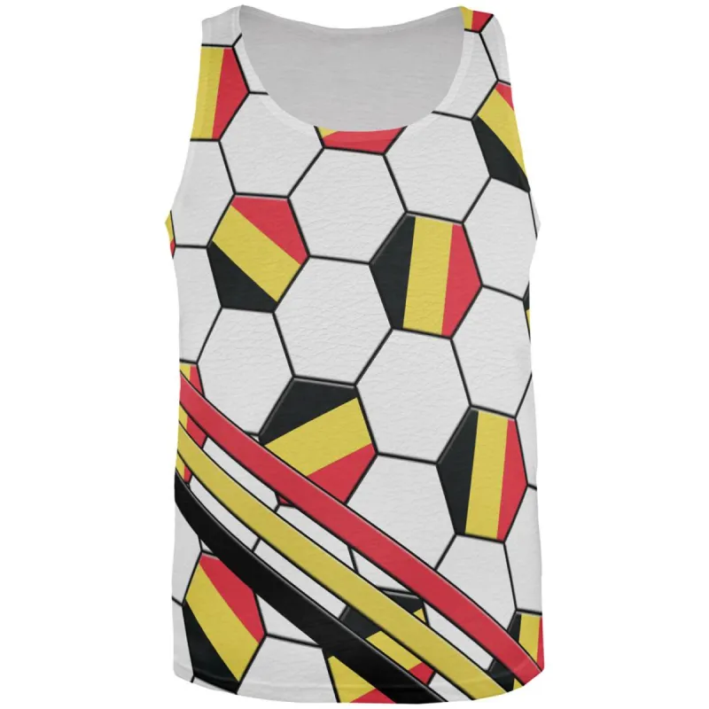World Cup Belgium Soccer Ball All Over Mens Tank Top sold by Old Glory