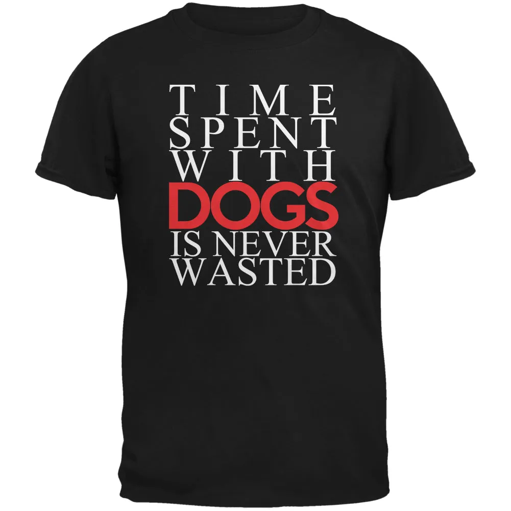 Time Spent With Dogs Never Wasted Black Youth T-Shirt sold by Old Glory