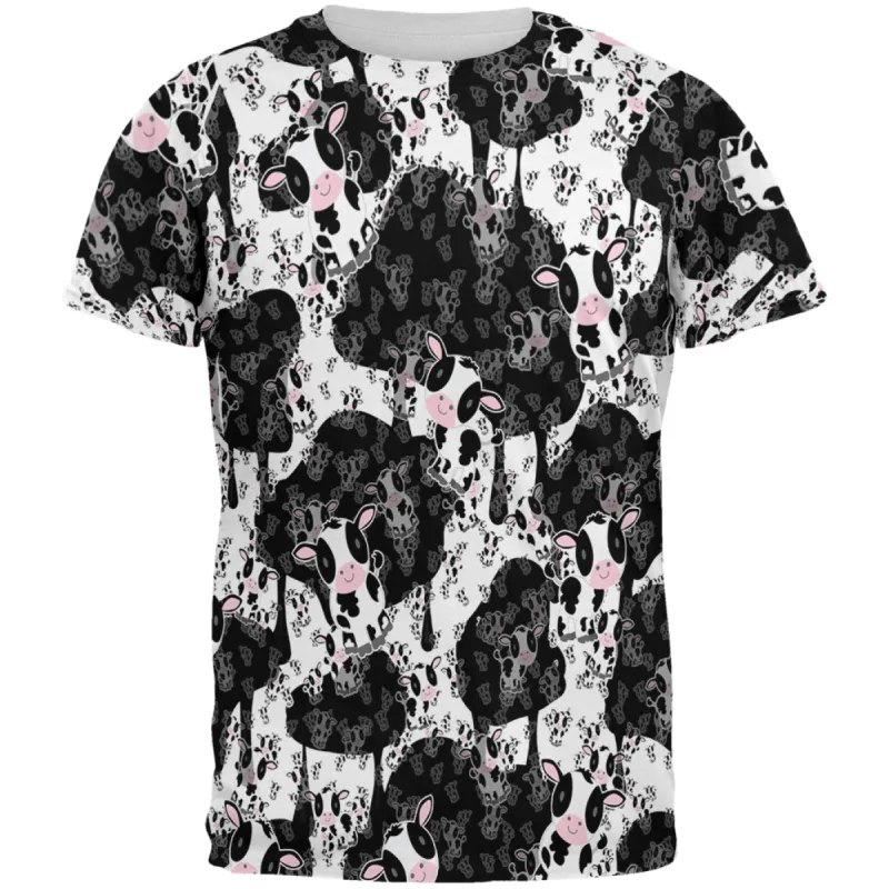 Cute Mad Cow Pattern All Over Mens T Shirt sold by Old Glory