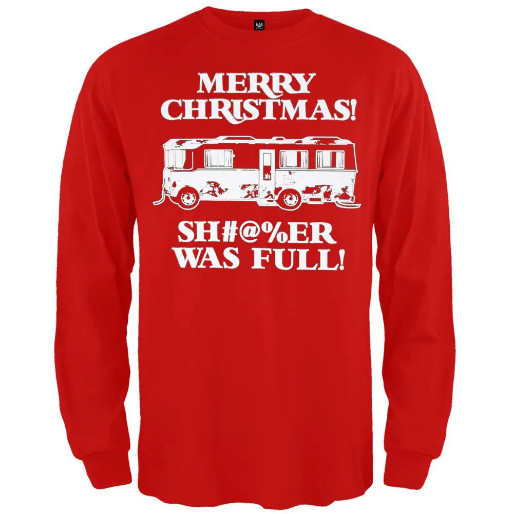 Christmas Vacation - Shitter Was Full Red Long Sleeve T-Shirt sold by Old Glory