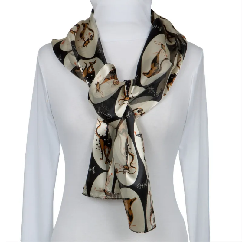 Cat Oval Portrait All-Over Women's Scarf sold by Old Glory