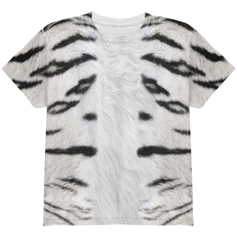 Halloween Costume White Siberian Tiger Costume All Over Youth T Shirt sold by Old Glory
