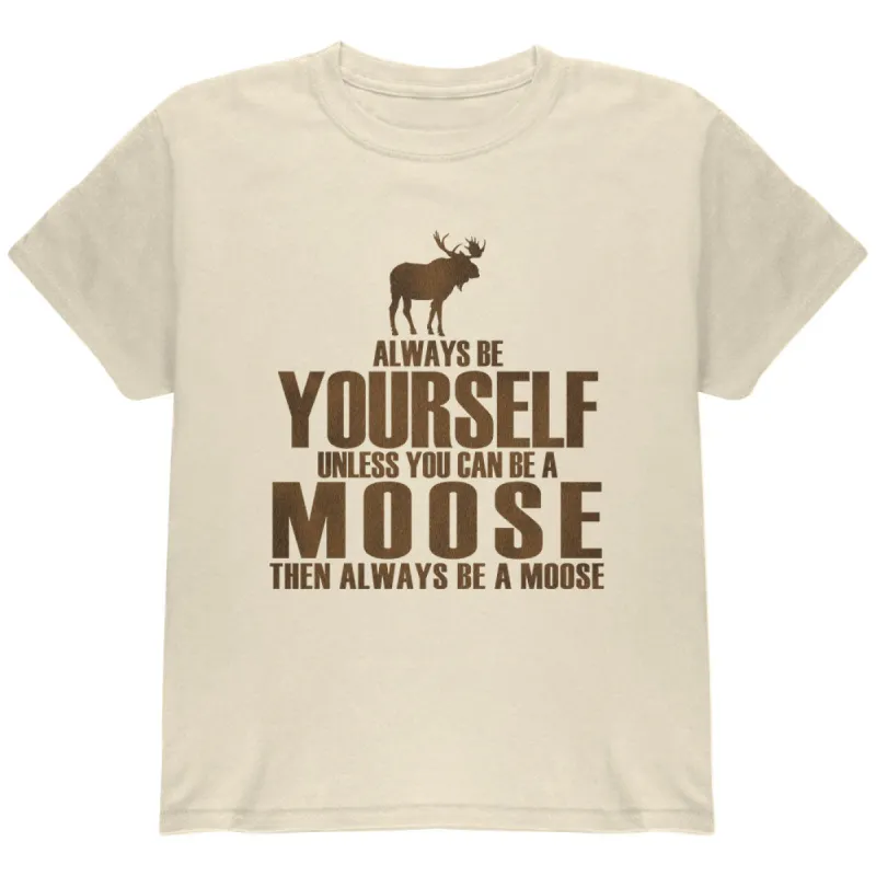Always Be Yourself Moose Black Youth T-Shirt sold by Old Glory