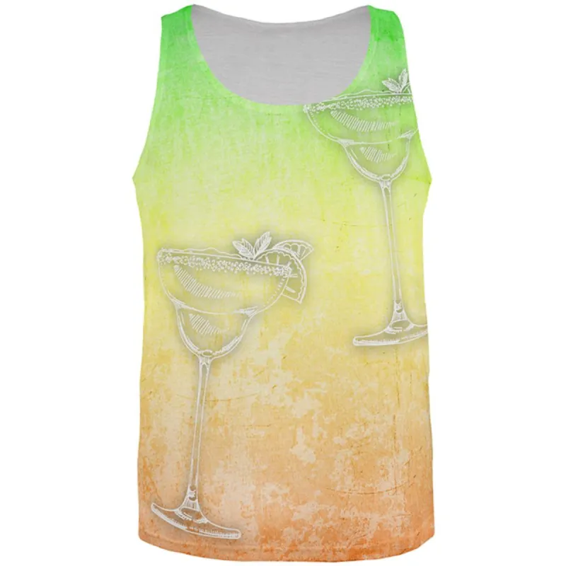 Cinco de Mayo Summer Margaritas All Over Mens Tank Top sold by Old Glory