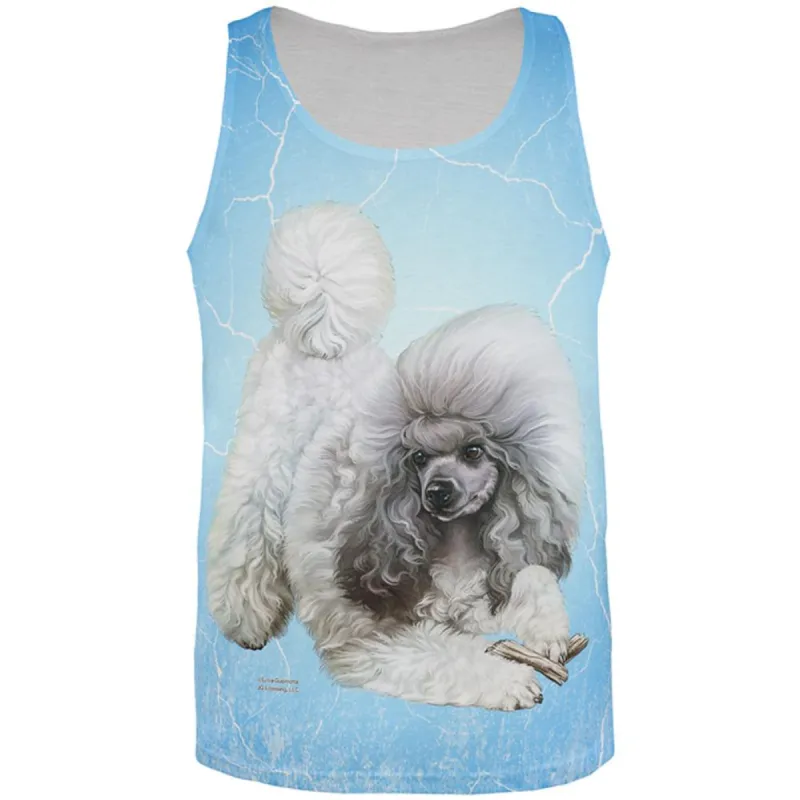 Poodle Live Forever All Over Adult Tank Top sold by Old Glory