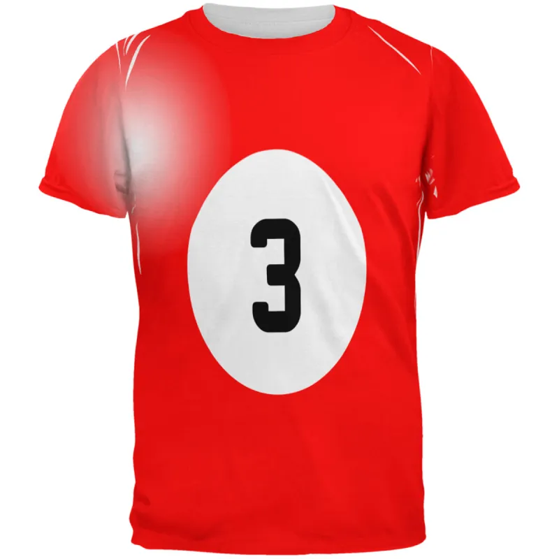 Halloween Billiard Pool Ball Three Costume All Over Mens T Shirt sold by Old Glory
