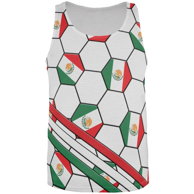 World Cup Mexico Soccer Ball All Over Mens Tank Top sold by Old Glory