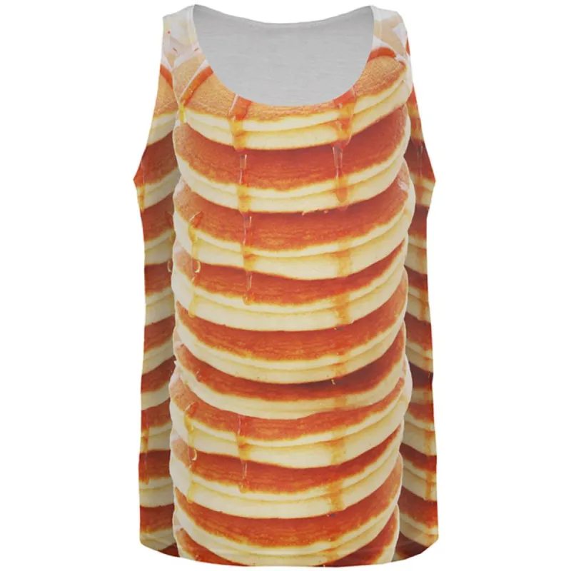 Halloween Pancakes and Syrup Breakfast Costume All Over Mens Tank Top sold by Old Glory