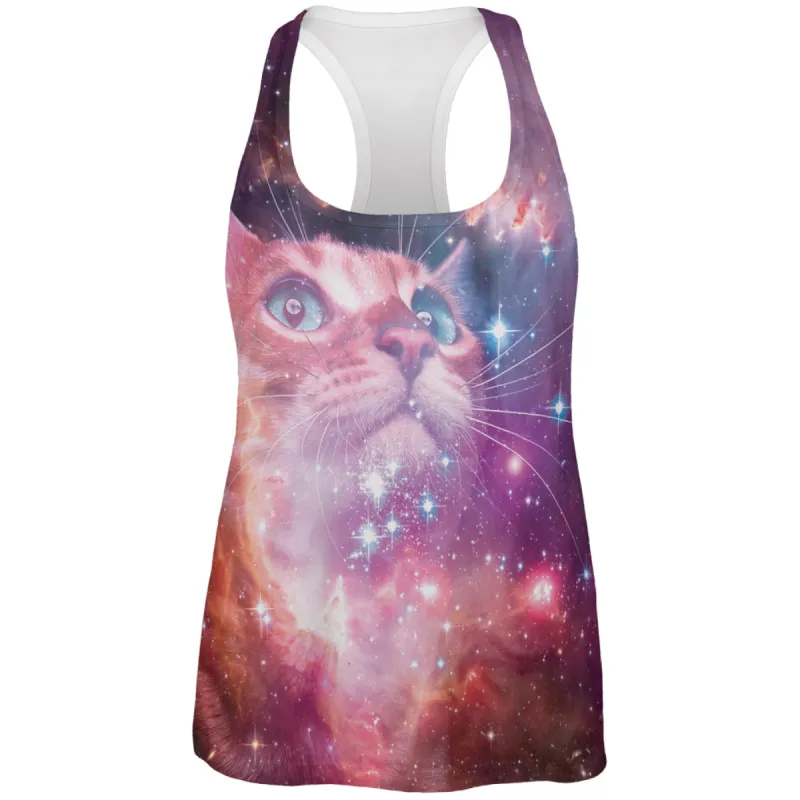 Galaxy Cat All Over Womens Tank Top sold by Old Glory