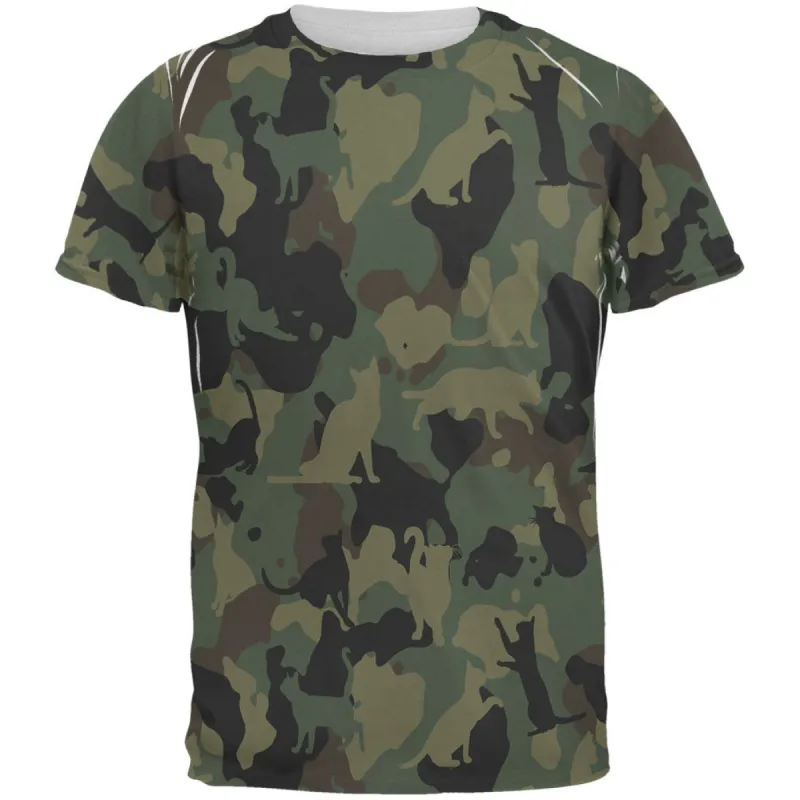 Cat Camo Catmouflage All Over Adult T-Shirt sold by Old Glory