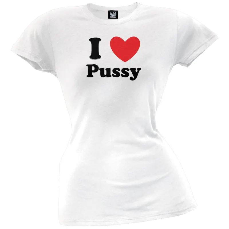 I Heart Pussy Juniors T-Shirt sold by Old Glory