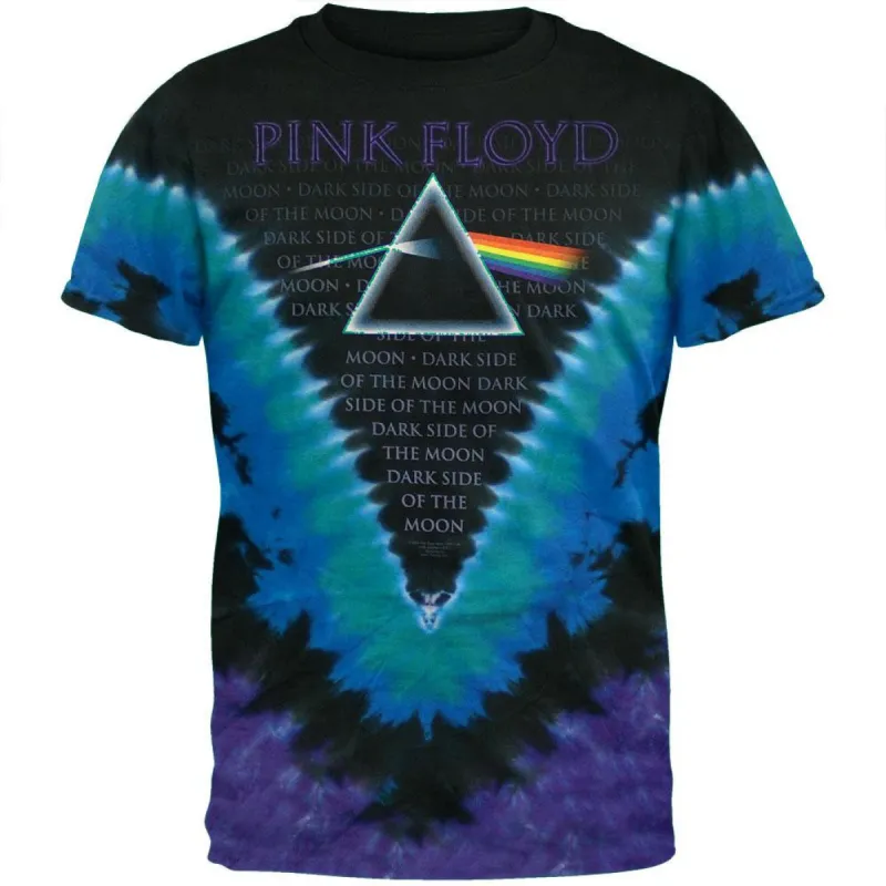 Pink Floyd - Dark Side V-Dye Black T-Shirt sold by Old Glory