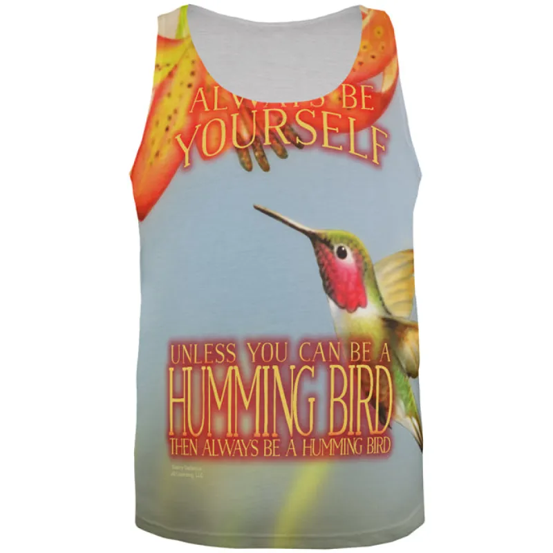 Always Be Yourself Unless Humming Bird All Over Mens Tank Top made by Old Glory