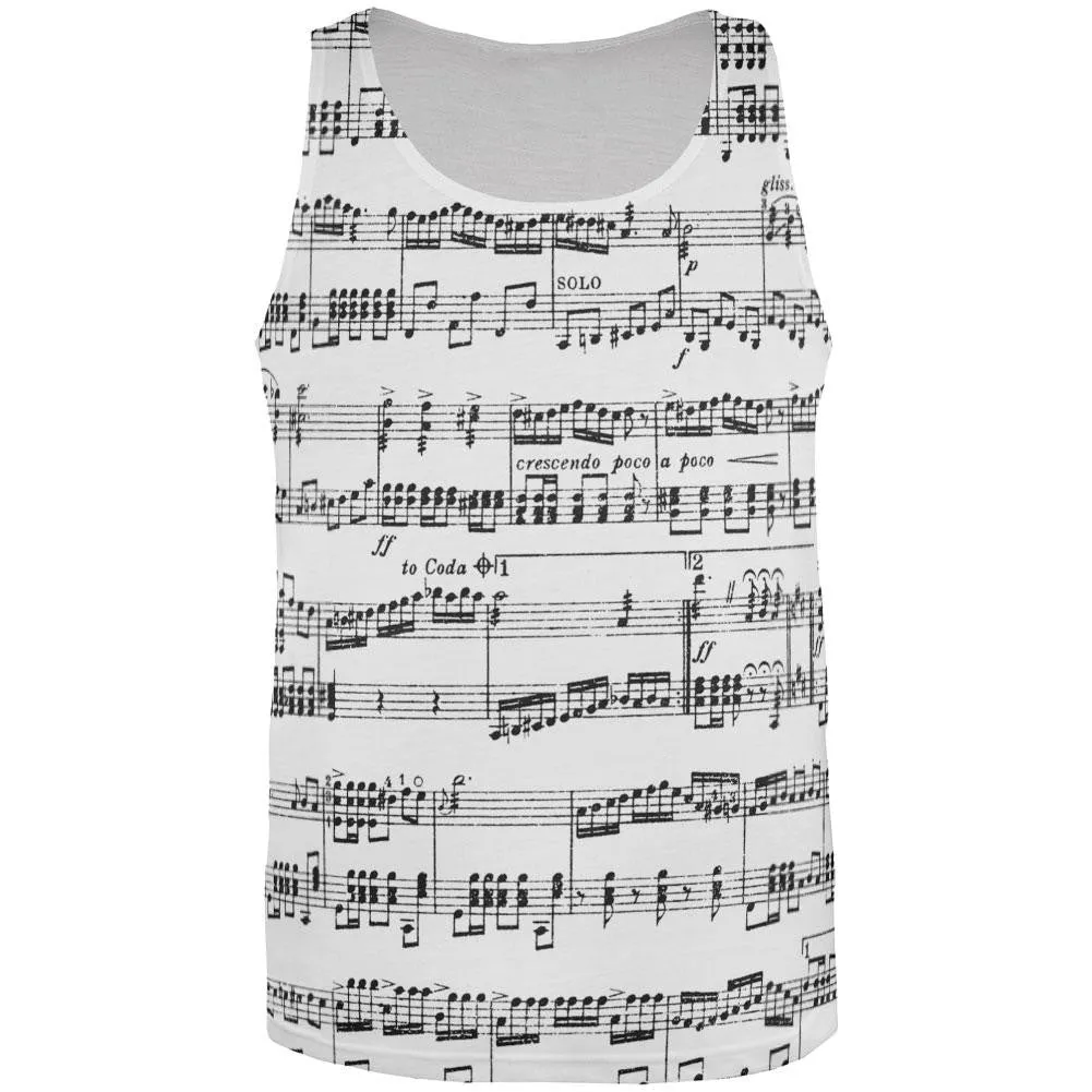 Music Staff All Over Adult Tank Top sold by Old Glory