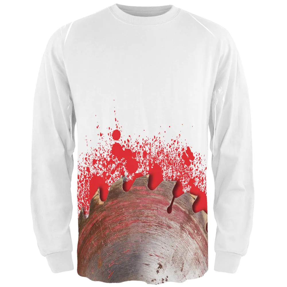 Halloween Bloody Saw Blade All Over Adult Long Sleeve T-Shirt sold by Old Glory