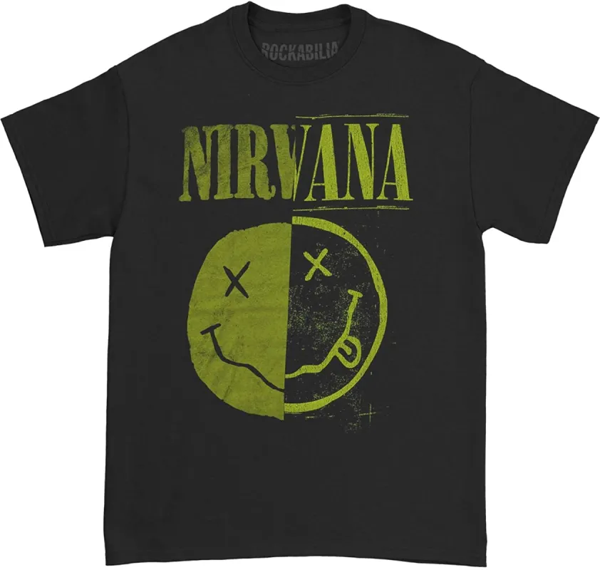 Nirvana - Split Smiles Mens Soft T Shirt sold by Old Glory