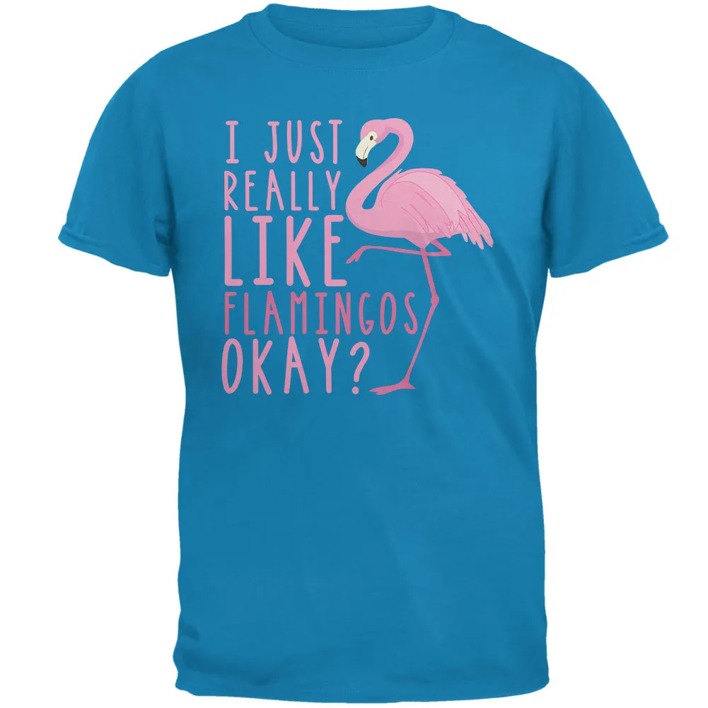 I Just Really Like Flamingos Mens T Shirt sold by Old Glory product image thumbnail 2