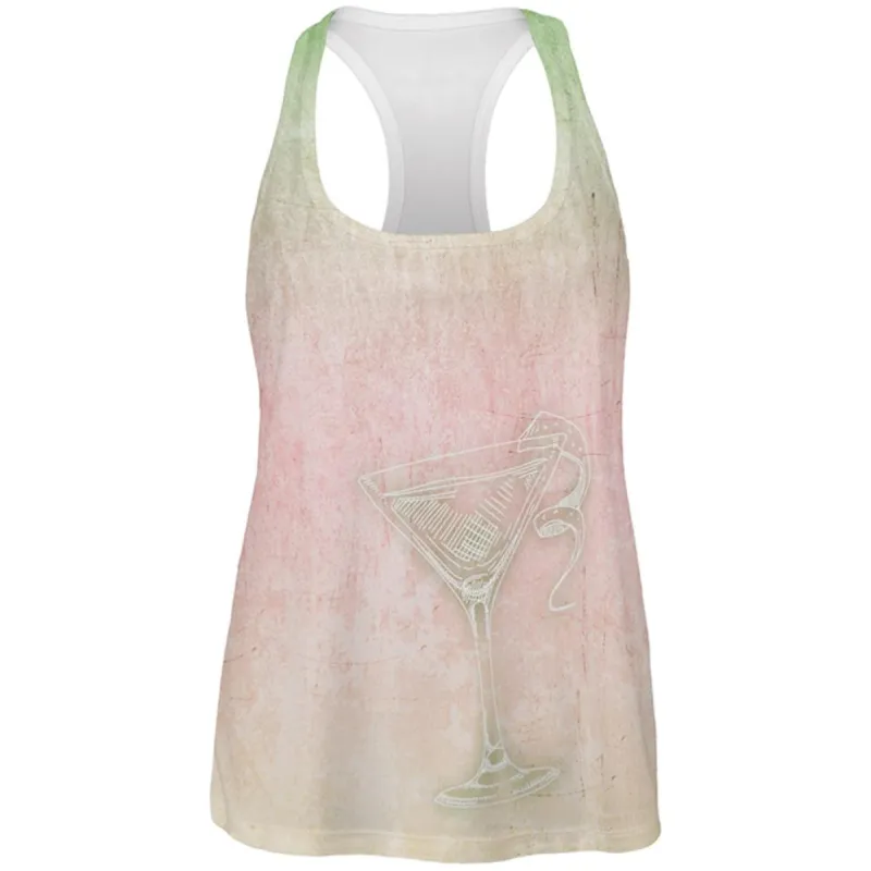 Summer Cocktail Martini All Over Womens Work Out Tank Top sold by Old Glory