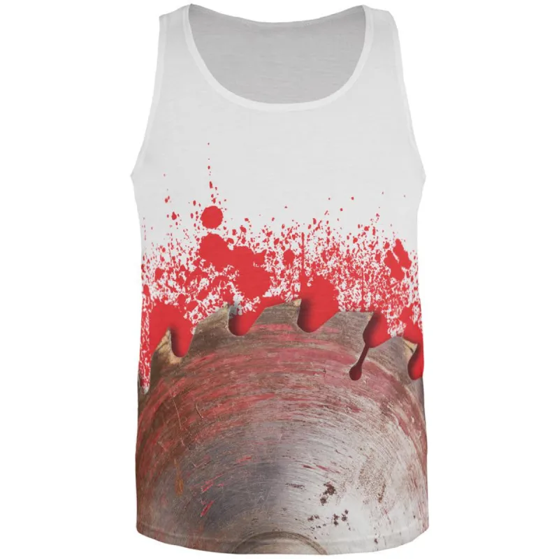 Halloween Saw Blade All Over Adult Tank Top sold by Old Glory