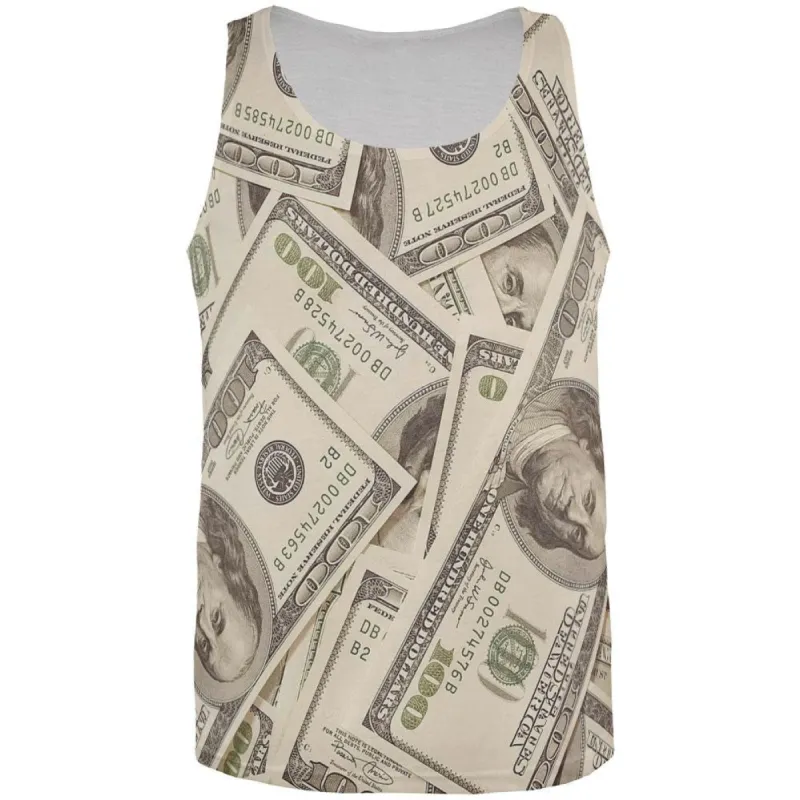 Money All Over Adult Tank Top sold by Old Glory