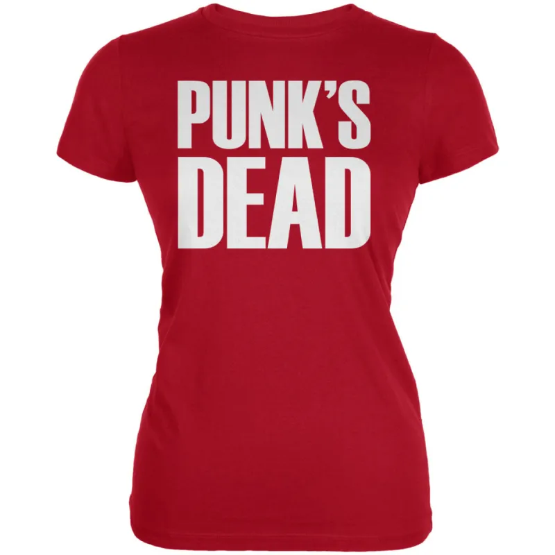 Punk's Dead V3 Red Juniors Soft T-Shirt sold by Old Glory