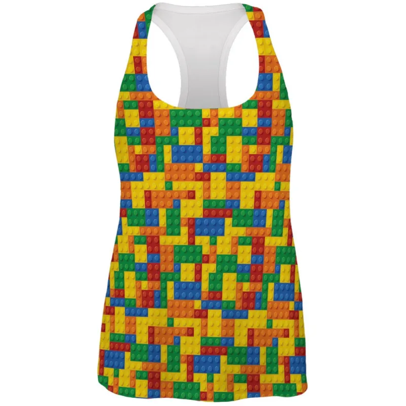 Halloween Building Blocks Costume All Over Womens Racerback Tank Top sold by Old Glory