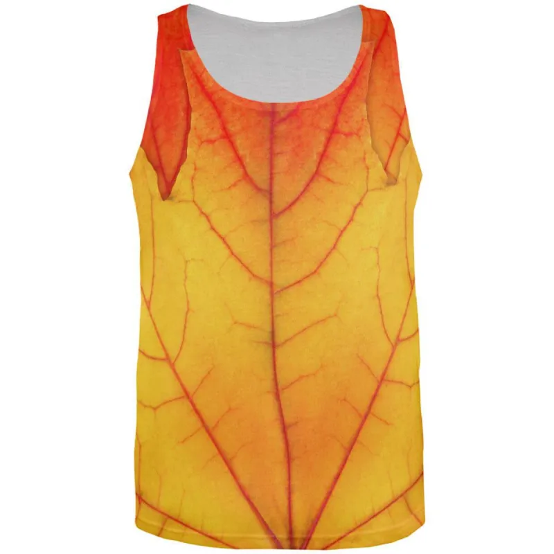 Halloween Autumn Fall Leaf All Over Adult Tank Top sold by Old Glory