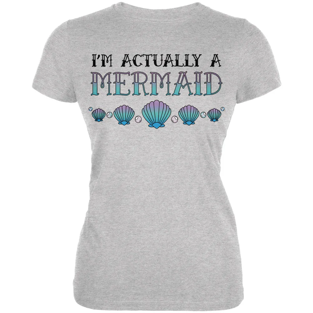Halloween I'm Actually a Mermaid Juniors Soft T Shirt sold by Old Glory