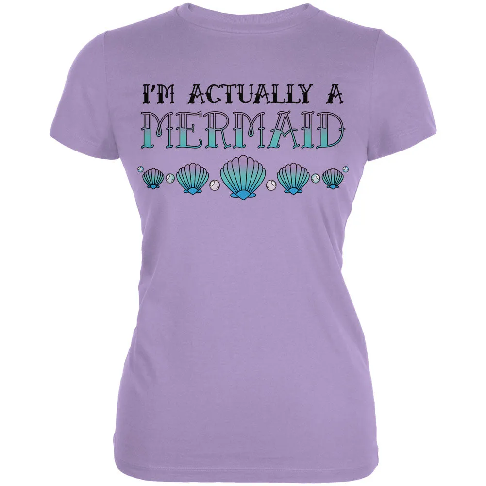Halloween I'm Actually a Mermaid Juniors Soft T Shirt sold by Old Glory product image thumbnail 3