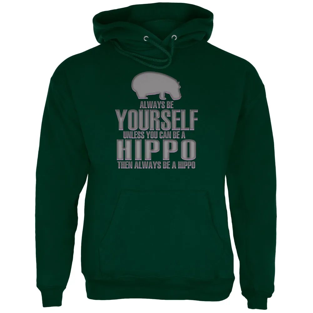 Always Be Yourself Hippo Mens Full Zip Hoodie sold by Old Glory product image thumbnail 2