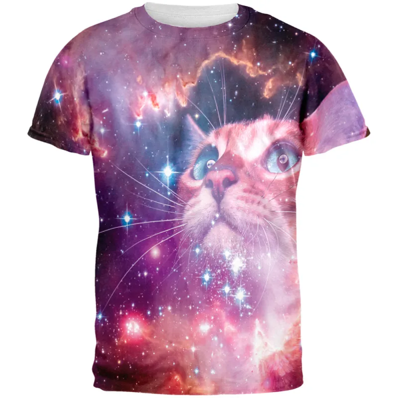 Galaxy Cat All Over Adult T-Shirt sold by Old Glory