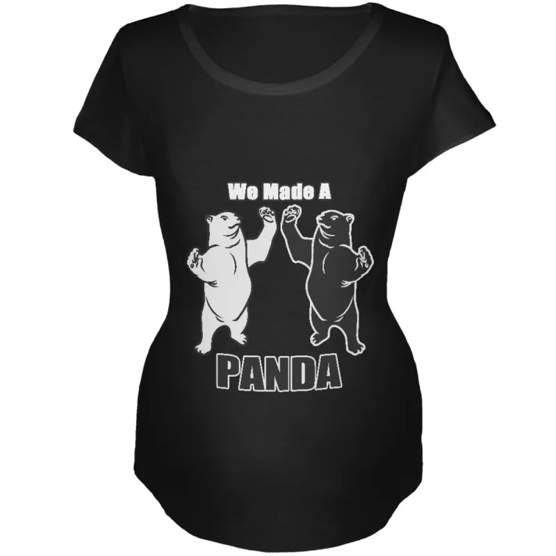 We Made A Panda Funny Maternity Soft T Shirt sold by Old Glory