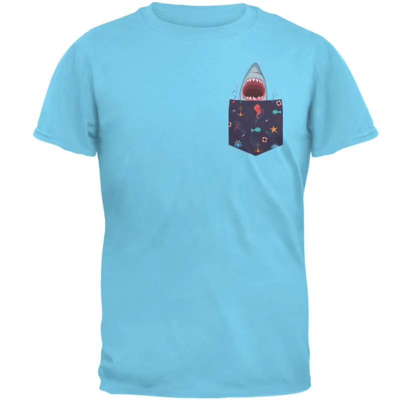 Faux Pocket Shark Mens T Shirt sold by Old Glory