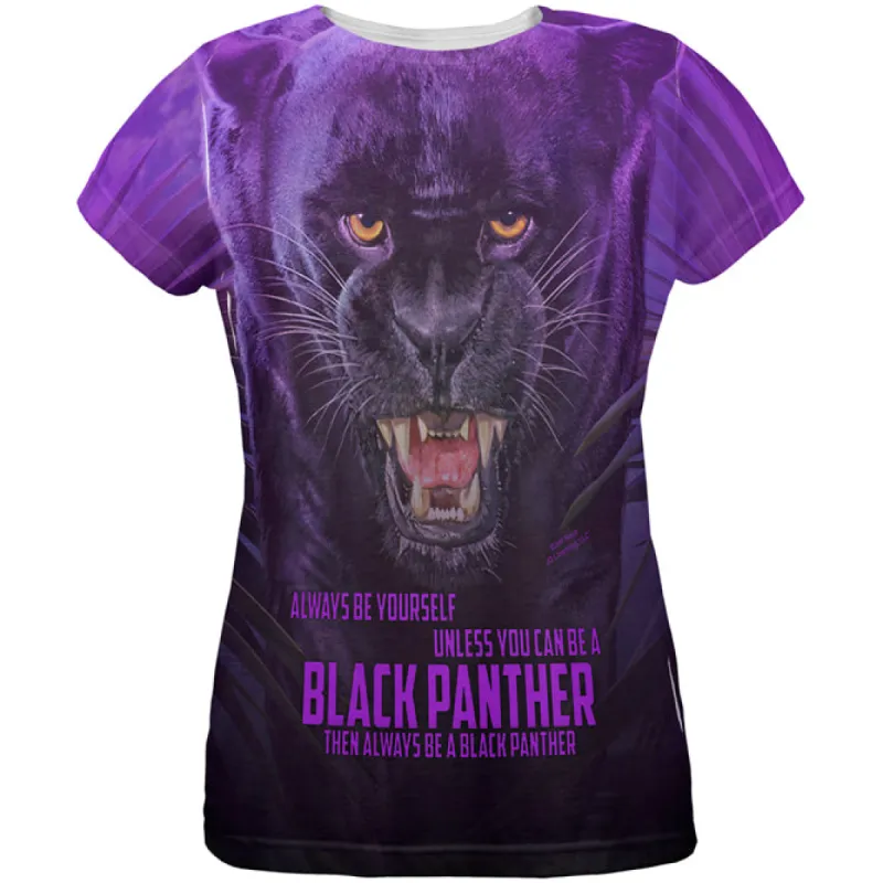 Always Be Yourself Unless Black Panther All Over Womens T Shirt sold by Old Glory