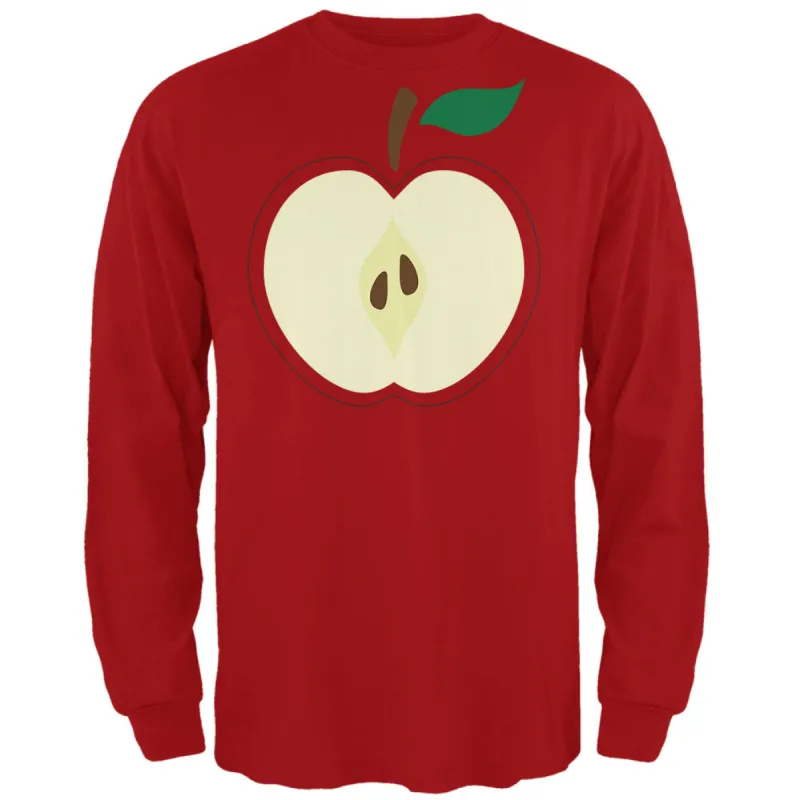 Halloween Apple Slice Costume Mens Long Sleeve T Shirt sold by Old Glory