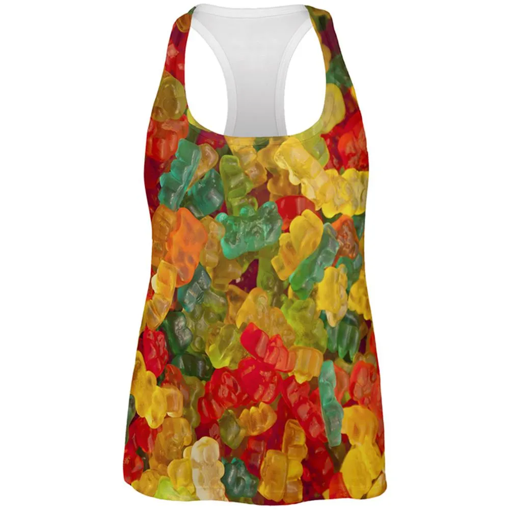 Halloween Candy Gummy Bears All Over Womens Work Out Tank Top sold by Old Glory