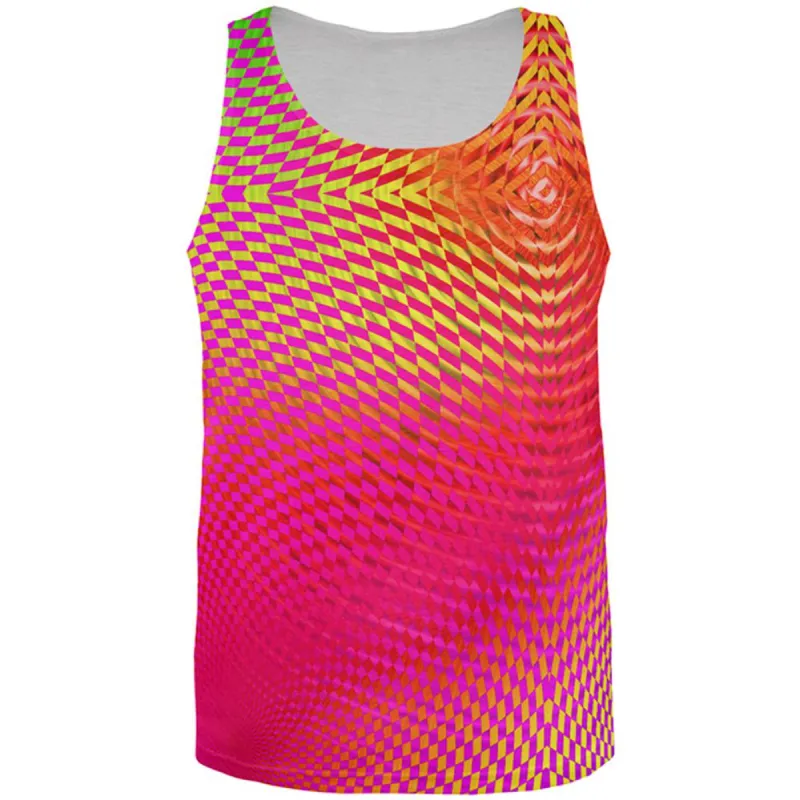EDM Hypnotic Trance Rainbow Spiral All Over Mens Tank Top sold by Old Glory