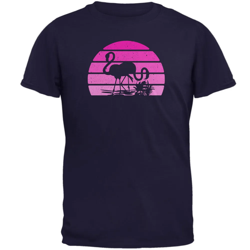 Florida Flamingo Retro Sunset Mens T Shirt sold by Old Glory