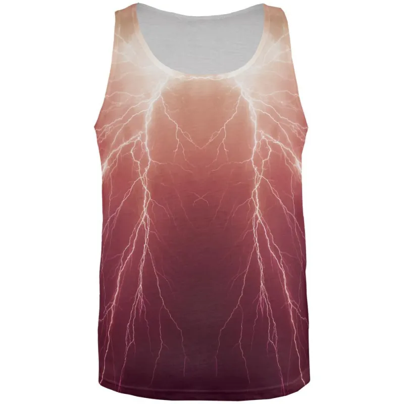 Lightning Bolts All Over Adult Tank Top sold by Old Glory
