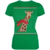 Big Giraffe Scarf Ugly Christmas Sweater Juniors Soft T Shirt sold by Old Glory