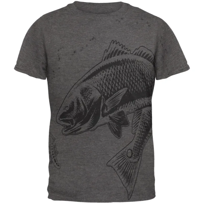 Redfish Red Drum Fish Mens Soft T Shirt sold by Old Glory