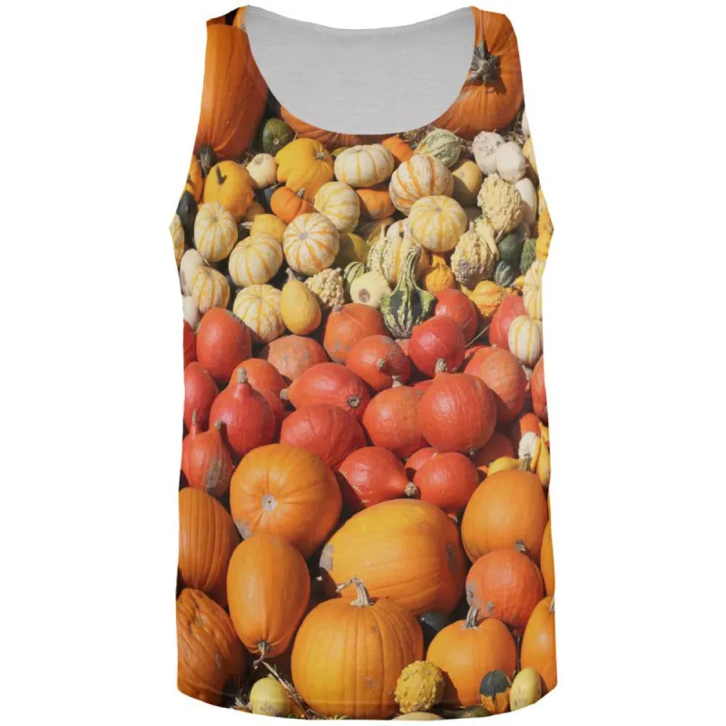 Halloween Rows of Pumpkin All Over Adult Tank Top sold by Old Glory