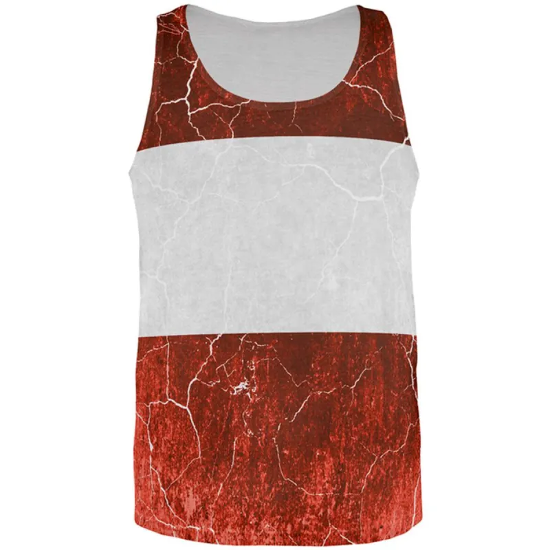 Austrian Flag Distressed Grunge All Over Mens Tank Top sold by Old Glory