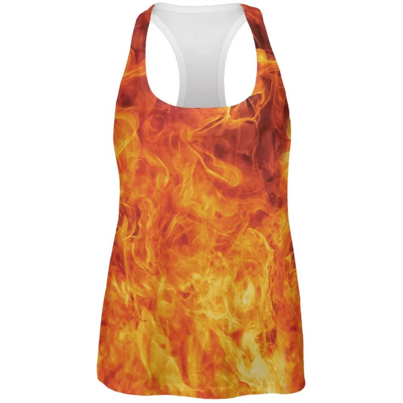 Flames All Over Womens Racerback Tank Top sold by Old Glory